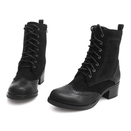 Schnürstiefel Jazzschuhe ZH76 Schwarz 2