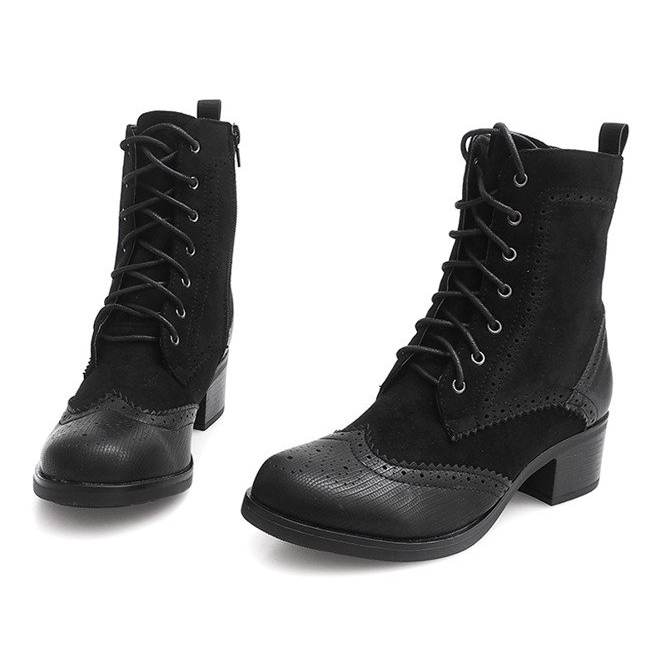 Schnürstiefel Jazzschuhe ZH76 Schwarz 2