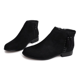 Wildleder Booties Boho 99-8 Schwarz 1