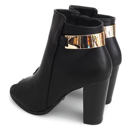 Offene Stiefel auf einem Pfosten F906 Schwarz 1