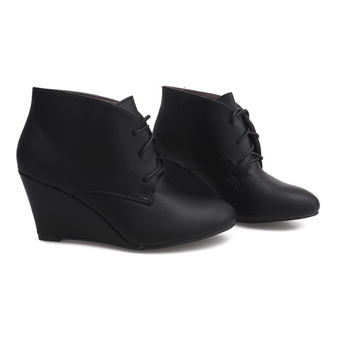 Wedges On Wedge Stiefel 1177B Schwarz 2