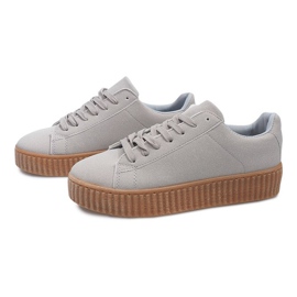Creepers Boots On The Platform AM-1101 Grau 1
