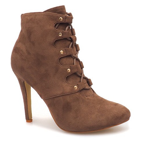 Stiefel mit hohem Absatz H253 Khaki mehrfarbig grün 1