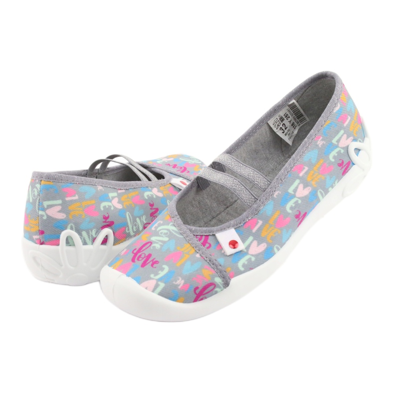 Befado Kinderschuhe 116Y261 blau rosa grau grün gelb 4