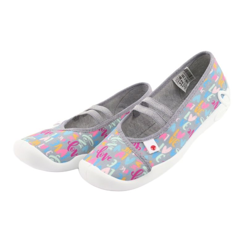 Befado Kinderschuhe 116Y261 blau rosa grau grün gelb 3