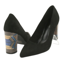 Wildlederpumps Filippo 1103 schwarz 4