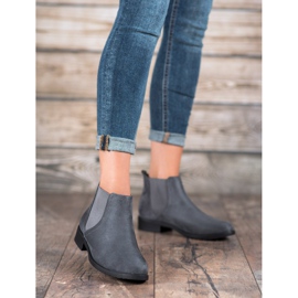 SHELOVET Chelsea-Stiefel aus Wildleder grau 1
