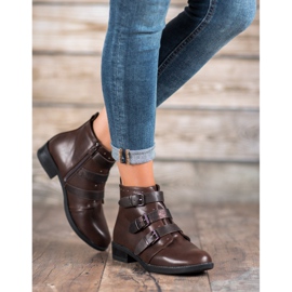 Small Swan Stiefel mit Zierstreifen braun 2