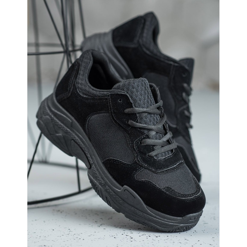 SHELOVET Sportschuhe zum Schnüren schwarz 2