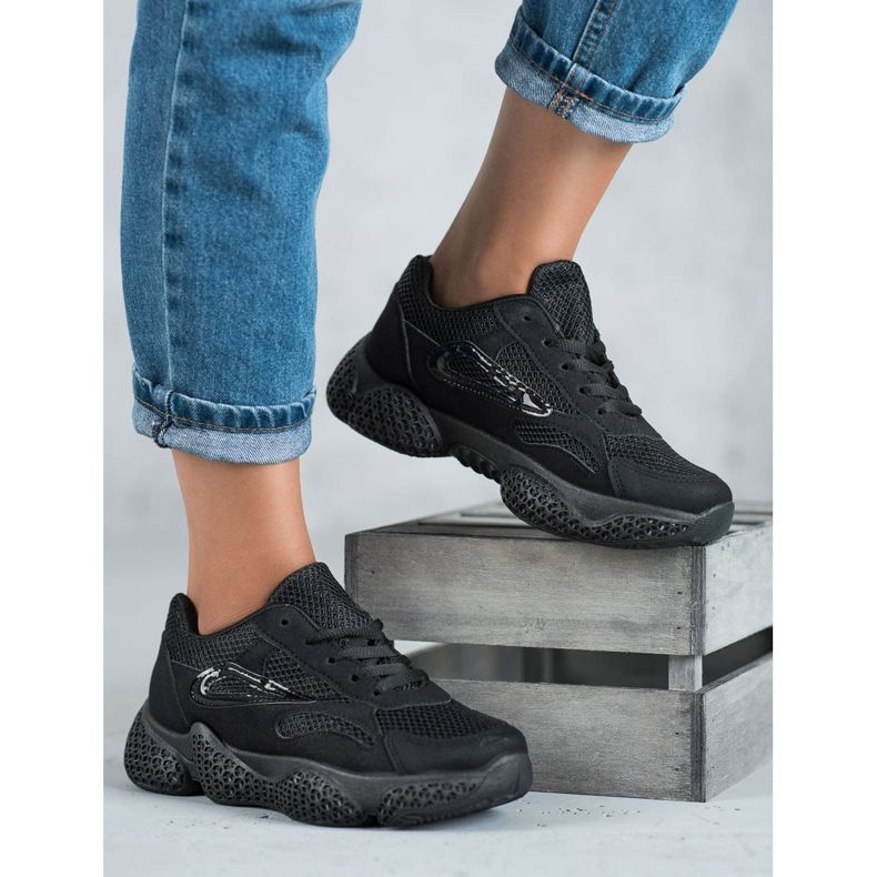 SHELOVET Textile Sportschuhe schwarz 1