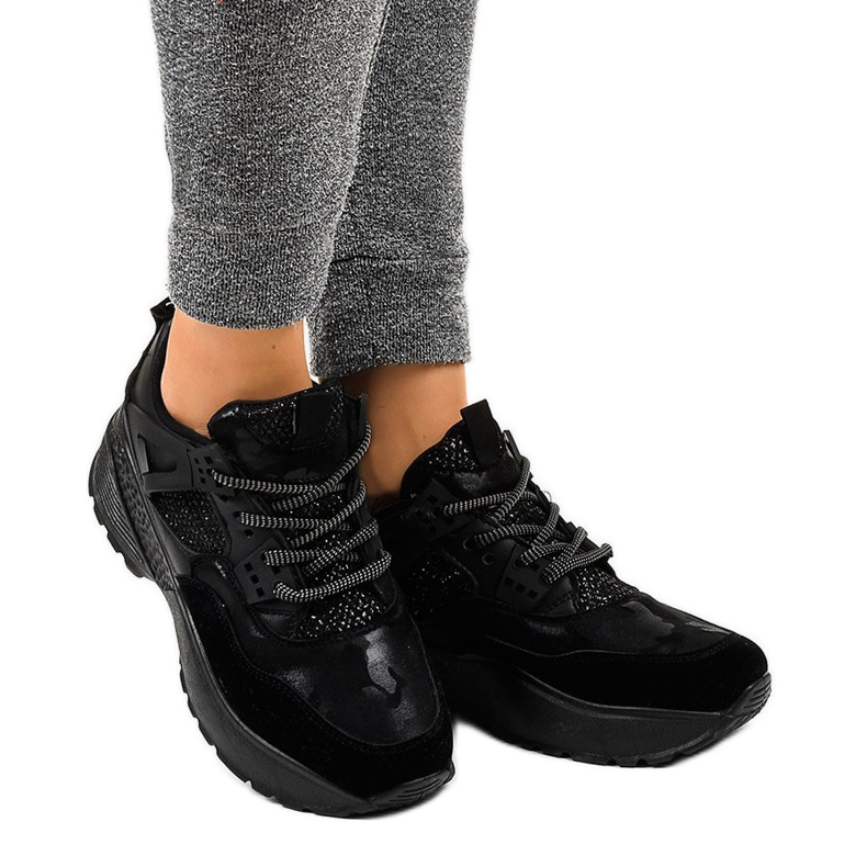 Schwarze modische Damen C2 Sportschuhe 2
