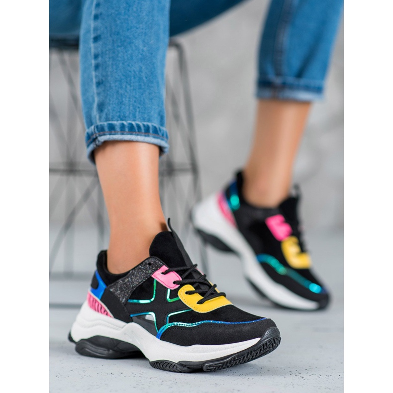 SHELOVET Modische Sportschuhe schwarz 2