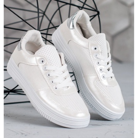 Jumex Gebundene Sportschuhe weiß 1