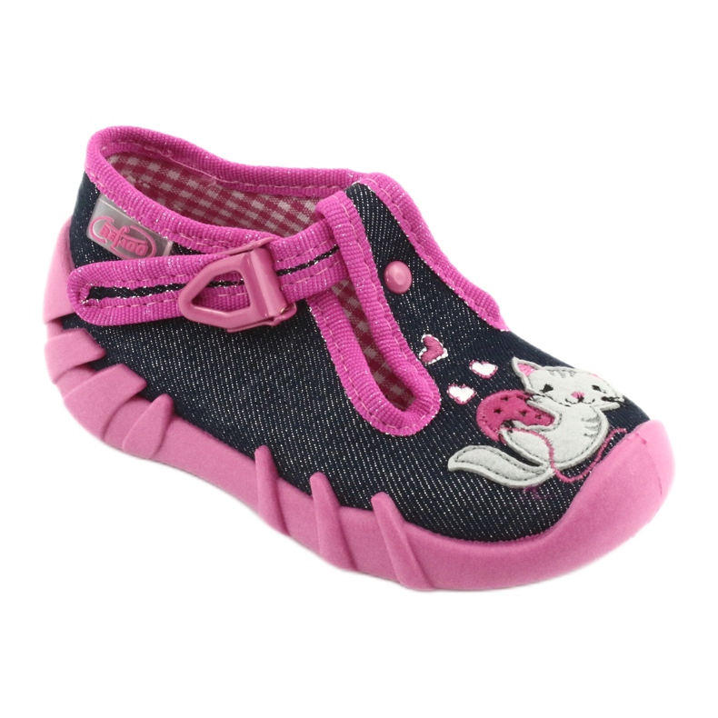 Befado Kinderschuhe 110P348 marineblau mehrfarbig rosa 1