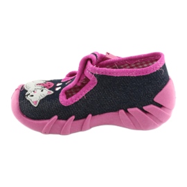 Befado Kinderschuhe 110P348 marineblau mehrfarbig rosa 2