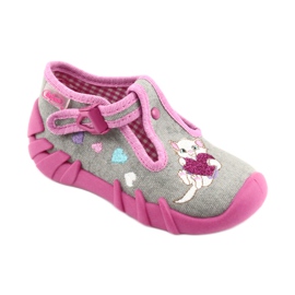 Befado Kinderschuhe 110P338 grau rosa 2