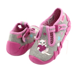 Befado Kinderschuhe 110P338 rosa grau 3