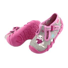 Befado Kinderschuhe 110P338 rosa grau 4
