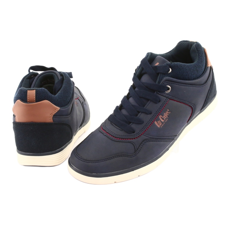 Herrenschuhe Lee Cooper 19-29-032B marineblau braun navy blau 4