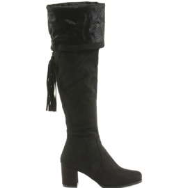 Schwarze Wildlederstiefel Filippo 514 1