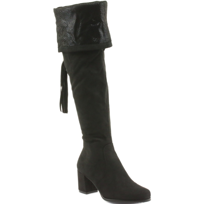 Schwarze Wildlederstiefel Filippo 514 2