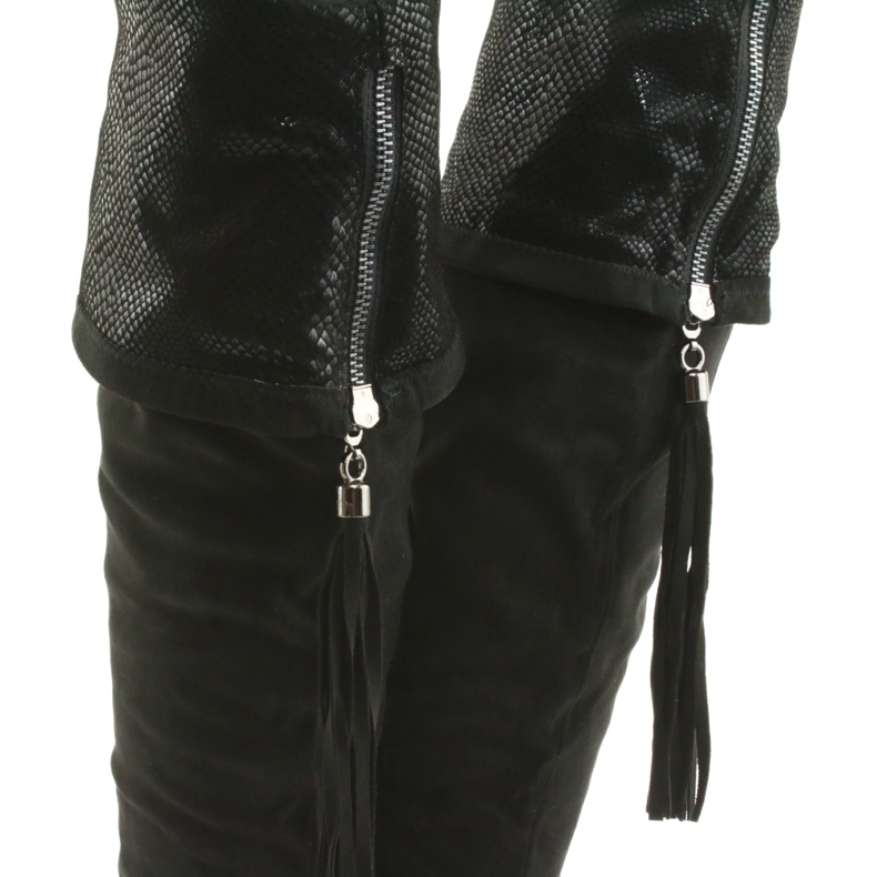 Schwarze Wildlederstiefel Filippo 514 4