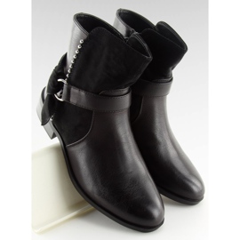 Schwarze schwarze Damenstiefel 1046-PA Schwarz 2