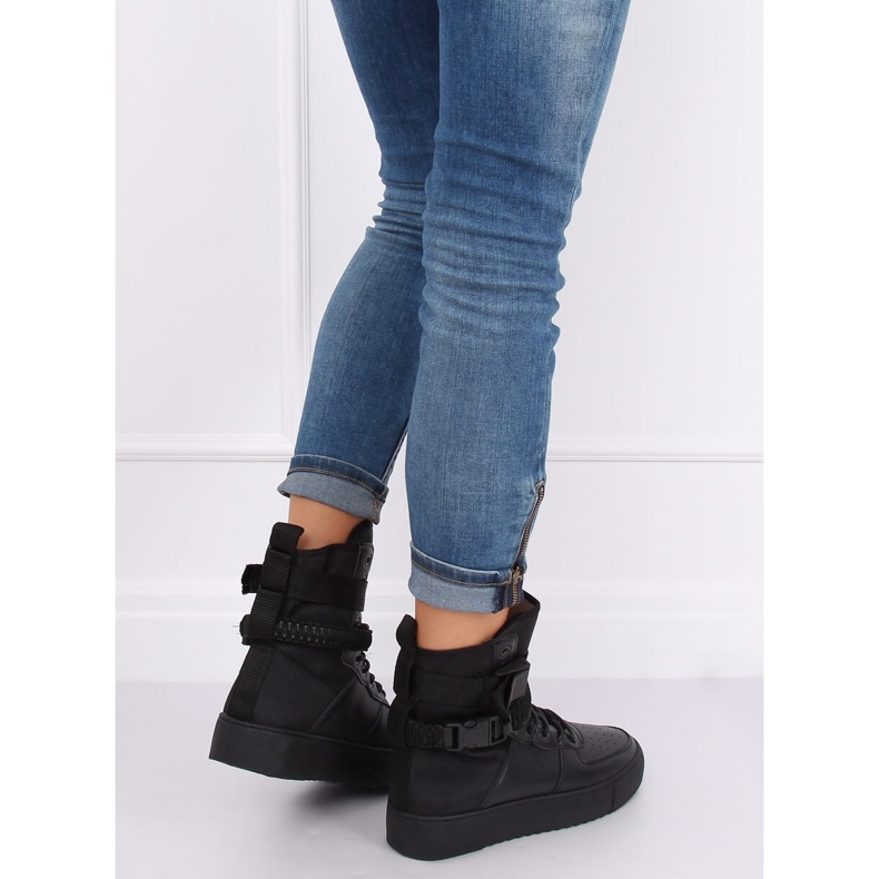 Schwarz Y-027 Schwarze Sportschuhe 2