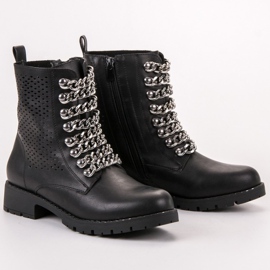 Groto Gogo Stiefel im Rock-Stil schwarz 1
