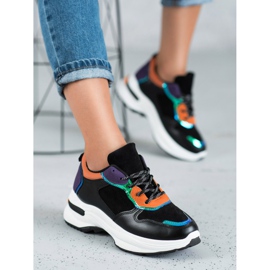 SHELOVET Lässige Turnschuhe schwarz 1