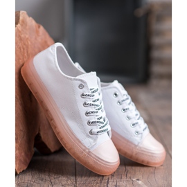 SHELOVET Niedrige Sneaker für Damen weiß 1
