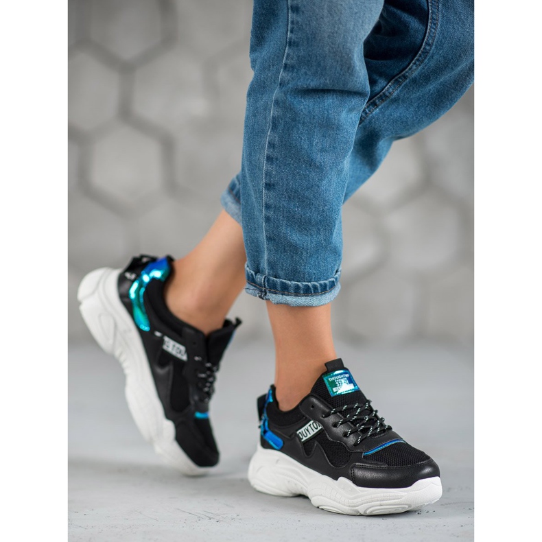 SHELOVET Bequeme Sportschuhe schwarz 1