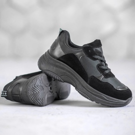 SHELOVET Schwarze Sportschuhe 1