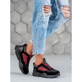 Muto Glänzende Sportschuhe schwarz 1