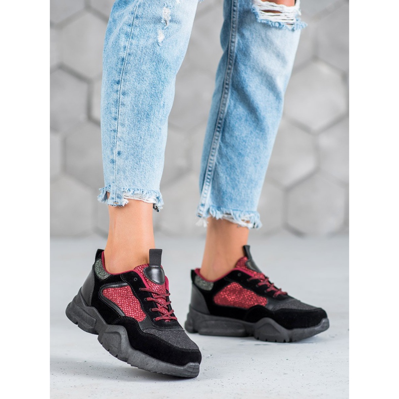 Muto Glänzende Sportschuhe schwarz 2