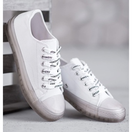 SHELOVET Niedrige Sneaker für Damen weiß 1