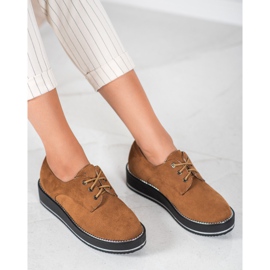 Forever Folie Schuhe auf der Plattform braun 1