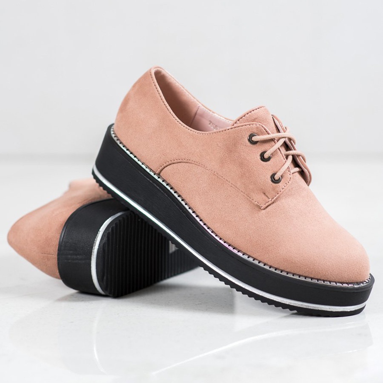 Forever Folie Schuhe auf der Plattform rosa 1