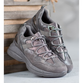 Muto Sportschuhe mit Glitzer grau 1