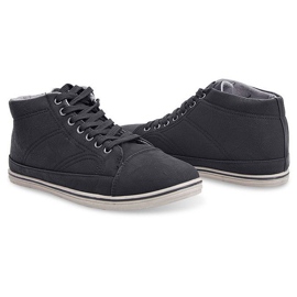Modische hohe Sneakers 1173 Schwarz 1