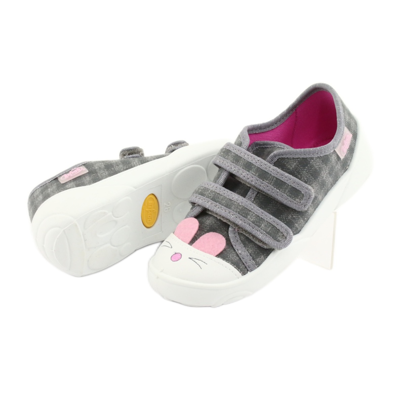 Befado Kinderschuhe 907P108 rosa grau 4
