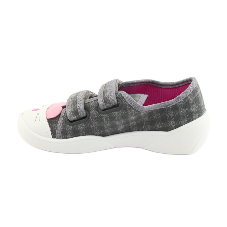 Befado Kinderschuhe 907P108 rosa grau 2