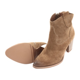 Anabelle 1466 Camel Wildleder Cowboystiefel braun 4