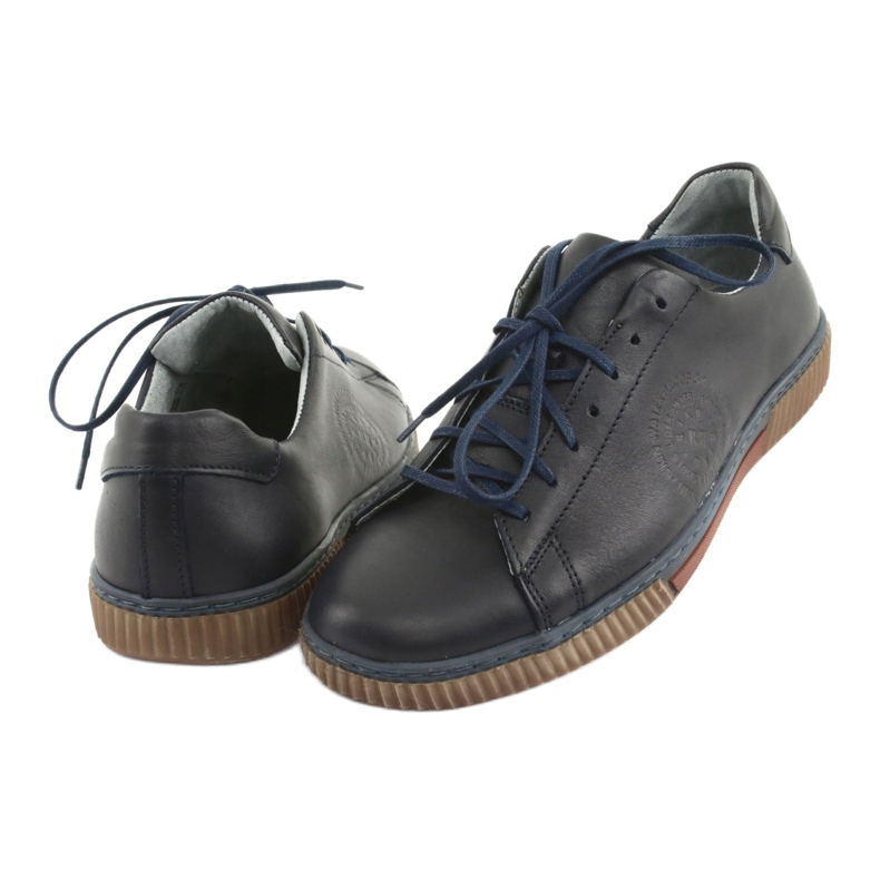Riko Herrenlederschuhe 893 Marineblau 3