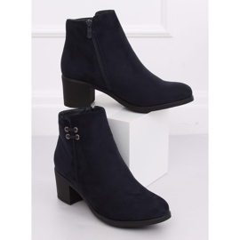 Marineblaue Damen 8B982 Blaue Stiefel mit hohen Absätzen navy blau 2