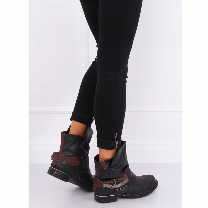 Schwarze Militärstiefel LL-165P Schwarz 1