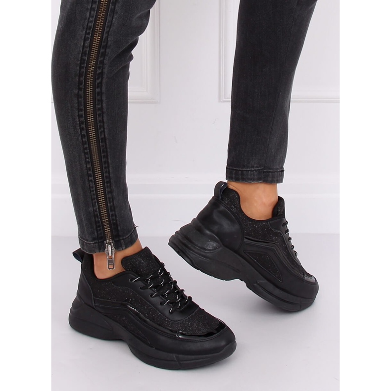 BY-082 Schwarze schwarze Sportschuhe 2