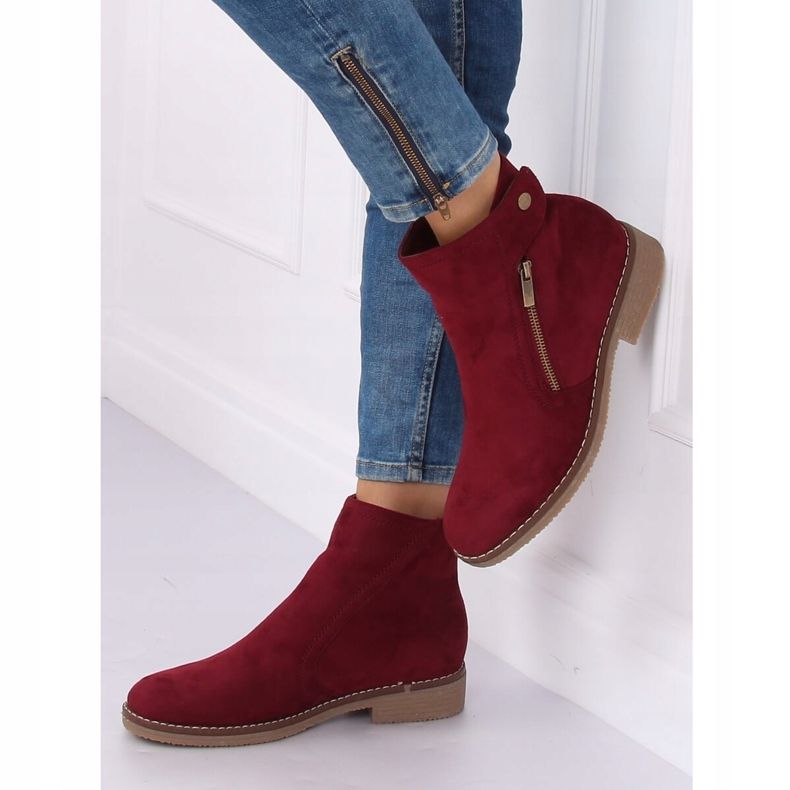 Maroon 8B908 Wine Jodhpur-Stiefel rot 1