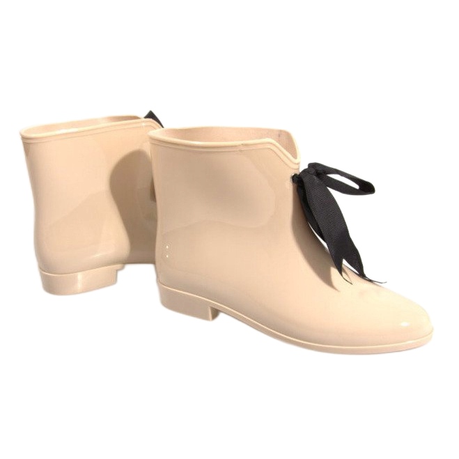 Gummistiefel mit Schleife Y015 Beige 1