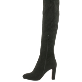 Schwarze Overknee-Stretchstiefel Filippo 996 2